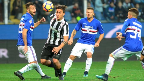 Juventus lại phải thở dài khi đụng ngay Samp