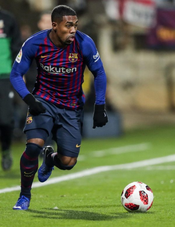 Malcom vui mừng vì ghi bàn thắng đầu tiên cho Barca