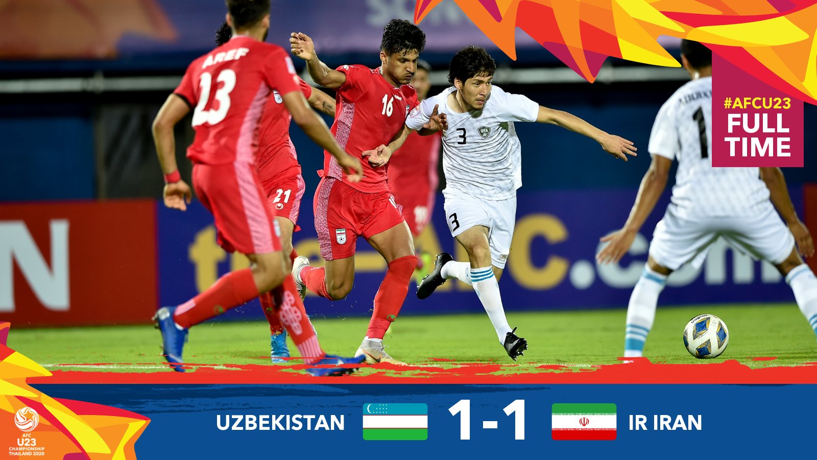 U23 Uzbekistan ngậm ngùi chia điểm với U23 Iran !!
